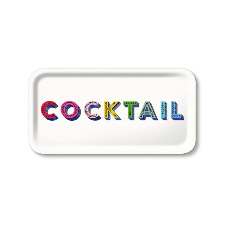 Les Plateaux<Jamida Plateau apéritif rectangulaire "Cocktail" multicolore,