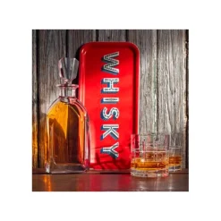 Les Plateaux<Jamida Plateau apéritif rectangulaire "Whisky" rouge,