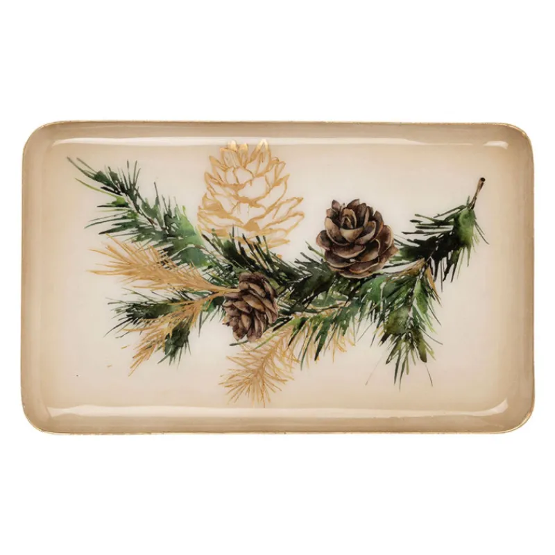 Les Plateaux|Les Plats De Service<Côté Table Plateau en fer 15 x 25 cm Epicéa,