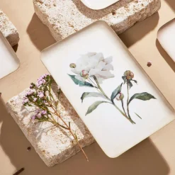 Les Plateaux|Les Plats De Service<Côté Table Plateau en fer 15 x 25 cm Pivoine,