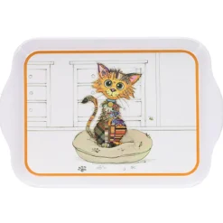 Les Plateaux<Kiub Plateau en mélamine Kook Chat Mignon,