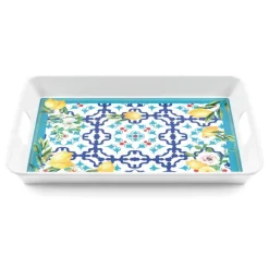 Les Plateaux<GUZZINI Plateau rectangulaire Flower & Lemon,