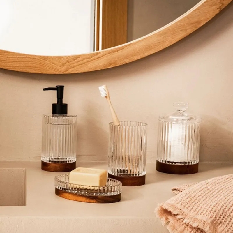 Coin Lavabo<Andrea House Porte Savon en Verre et Acacia,