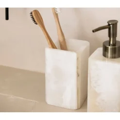 Coin Lavabo|Coin Douche Et Bain<Andrea House Porte-brosse à dents Marbre Blanc,