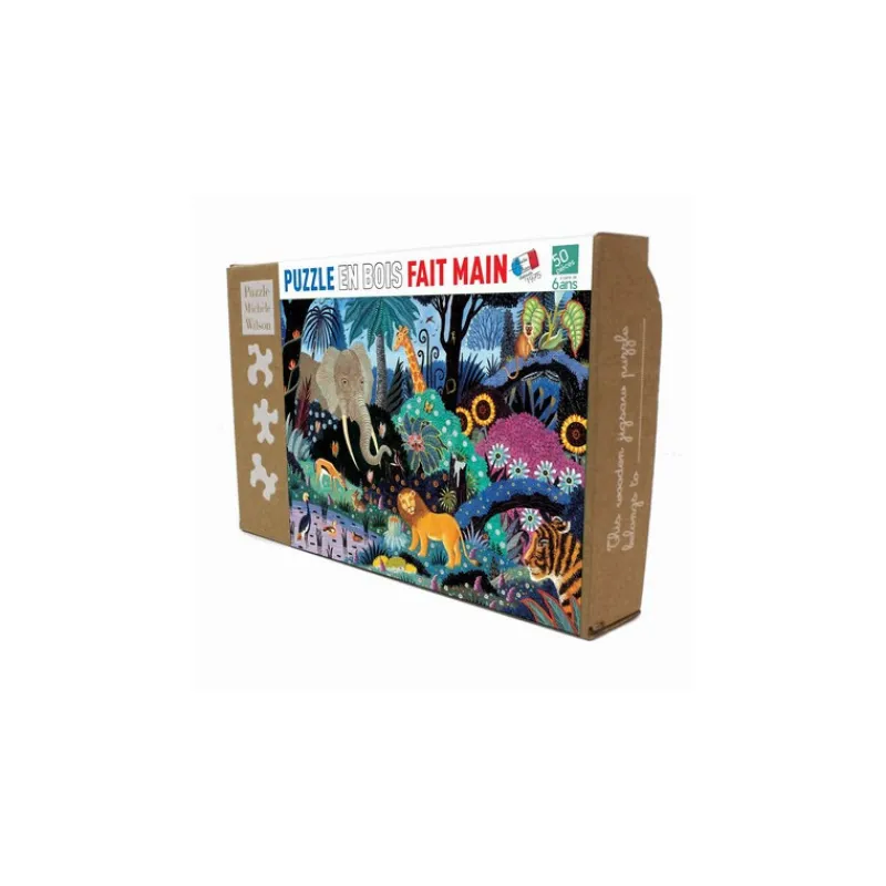 Les Jeux Pour Enfant|Les Jeux D'Intérieur<Wilson Jeux Puzzle 50 pièces Nuit dans la Jungle,