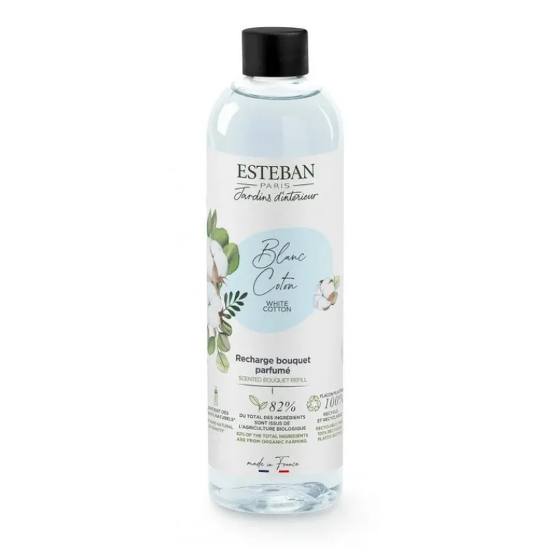 Parfums D'Intérieur<ESTEBAN Recharge bouquet parfumé 250 ml Blanc Coton,