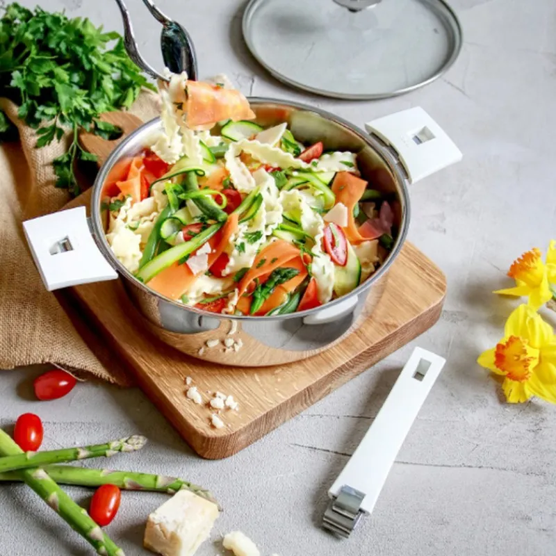 Sauteuses Inox<CRISTEL Sauteuse 32cm amovible inox Mutine,