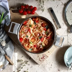 Sauteuses Inox<CRISTEL Sauteuse 28cm inox strate amovible,