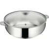 Sauteuses Inox<LAGOSTINA Sauteuse inox avec couvercle Salvaspazio+,