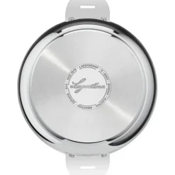 Sauteuses Inox<LAGOSTINA Sauteuse inox avec couvercle Salvaspazio+,