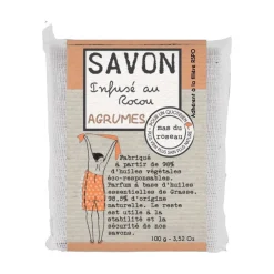 Les Soins|Coin Lavabo<mas du roseau Savon végétal parfumé Agrumes,