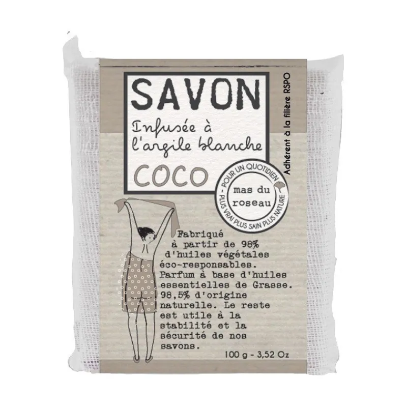 Les Soins|Coin Lavabo<mas du roseau Savon végétal parfumé Coco,