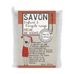 Les Soins|Coin Lavabo<mas du roseau Savon végétal parfumé Pêche de vigne,