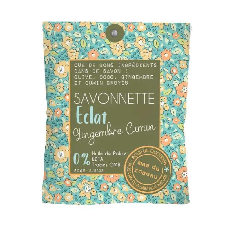 Les Soins|Coin Lavabo<mas du roseau Savonnette Éclat gingembre Cumin,