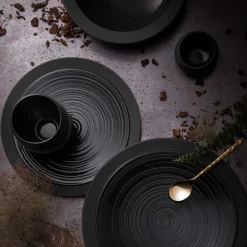 Les Assiettes Plates|Les Assiettes Dessert<Degrenne Paris Service vaisselle Bahia Onyx,