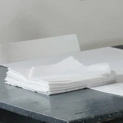 Serviettes<Sud Etoffe Serviette de table Chateaurenard Blanc,