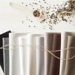 Serviettes<Coucke Serviette de Table Coton Uni 45 x 45 cm,