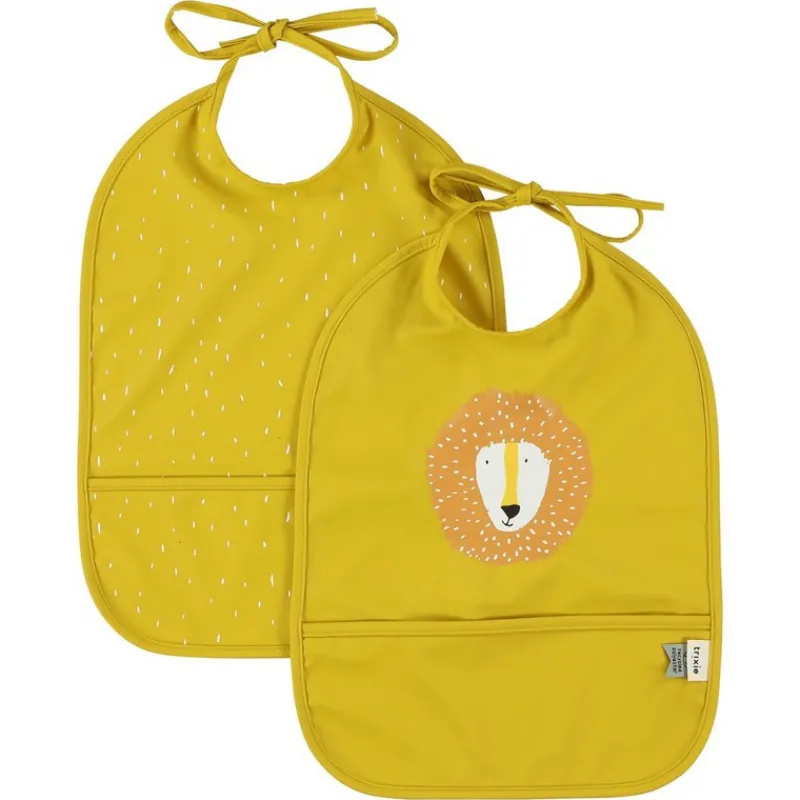 Le Textile Pour Enfant<Trixie Set 2 bavoirs imperméables Mr Lion,