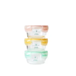La Vaisselle Pour Enfant|Boîtes Repas Et Accessoires<PEBBLY Set de 3 boites bébé en verre,