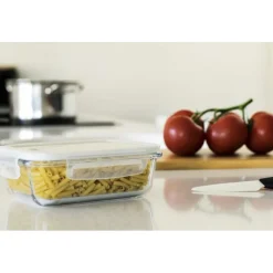 Boîtes Repas Et Accessoires|Boîtes Hermétiques<PEBBLY Set de 3 boites rectangulaires en verre ,