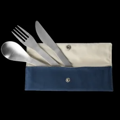 Ustensiles Pour Le Pique-Nique<Qwetch Set de 3 couverts en inox Bleu Nuit,