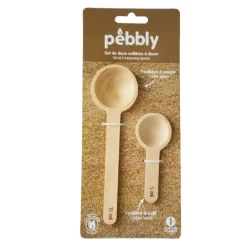 Ustensiles En Bois<PEBBLY Set de 2 cuillères à doser en bambou,