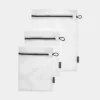 Textiles<BRABANTIA Set de 3 filets de lavage Blanc/Noir,
