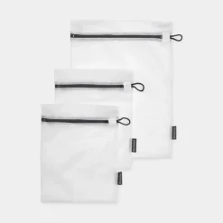 Textiles<BRABANTIA Set de 3 filets de lavage Blanc/Noir,