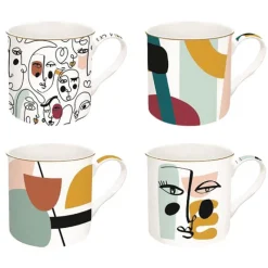 Bols, Mugs Et Tasses<Easy life Set de 4 mugs Modernism,