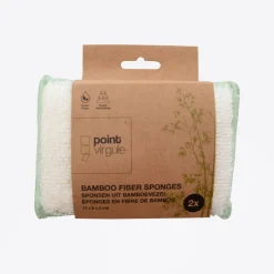 Brosserie|Écologiques<Point Virgule Set de 2 éponges en fibre de bambou,