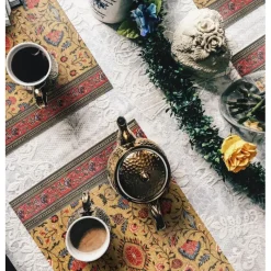 Sets De Table<Beija Flor Set de table en vinyle Bohemian Garden Gold,