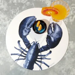 Sets De Table<PÔDEVACHE Set de table rond Aragosta Blue, Pôdevache