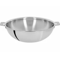 Woks<CRISTEL Set wok + couvercle + poignée 24 cm Casteline,