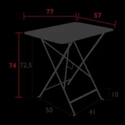Tables De Jardin<FERMOB Table bistro 77x57 cm,