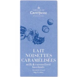 Le Chocolat<Café Tasse Tablette de chocolat au Lait Noisettes Caramélisées,