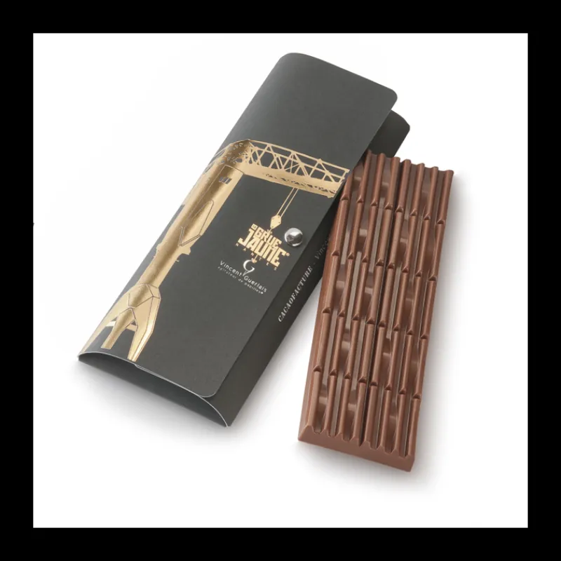 Le Chocolat<Vincent Guerlais Tablette lait Praliné P'tit Beurre La Grue Jaune,