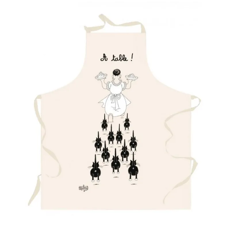 Tabliers Et Toques<Winkler Tablier A table Ecru Chats Dubout,