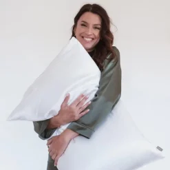 Les Accessoires|Housses De Couette, Parures<Emily's Pillow Taie d'Oreiller en Soie 51 x 76 cm Blanc,