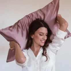 Les Accessoires|Housses De Couette, Parures<Emily's Pillow Taie d'Oreiller en Soie 51 x 76 cm Bois de Rose,