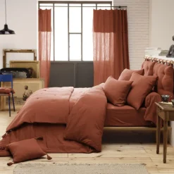 Housses De Couette, Parures<L'effet papillon Taie d'oreiller Gaze de coton Gaïa Terracotta,