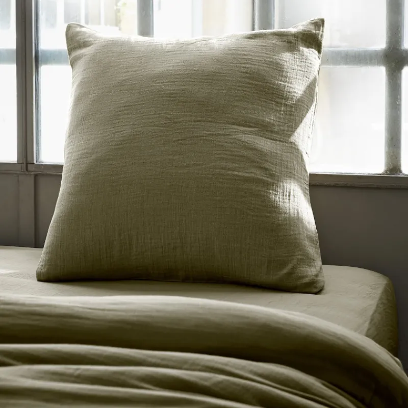 Housses De Couette, Parures<L'effet papillon Taie d'oreiller Gaze de coton Gaïa Romarin,