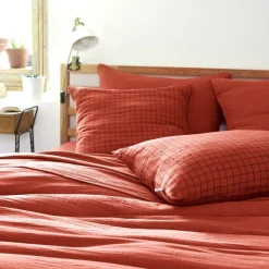 Housses De Couette, Parures<L'effet papillon Taie d'oreiller Gaze de coton Gaïa Mix Terracotta,