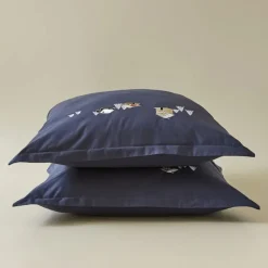 Housses De Couette, Parures<Sylvie Thiriez Taie d'oreiller Percale Au Cœur de La Vallée Pierre Bleue,