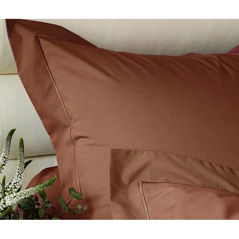 Housses De Couette, Parures<Anne de Solène Taie d'oreiller Percale Vexin Terracotta,
