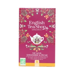 Les Thés Et Tisanes<English Tea Shop Thé Noir Bio Gingembre et Pêche 20 sachets,