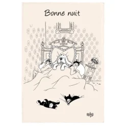 Torchons<Winkler Torchon Chats Dubout Bonne nuit,