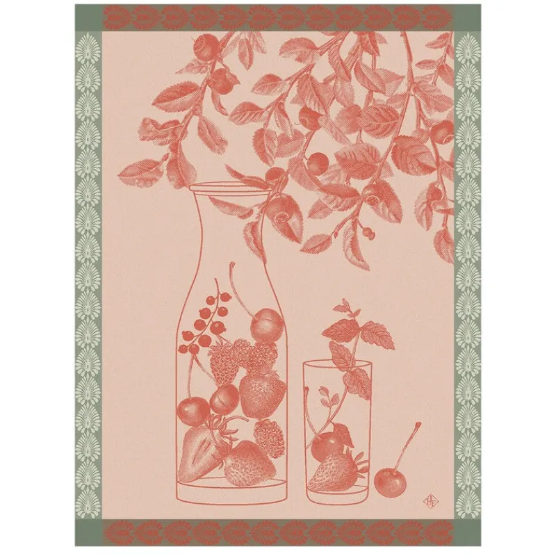 Torchons<LE JACQUARD Français Torchon Eaux de Fruits Rouges Cerise,
