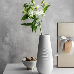 Vases<Villeroy & Boch Vase Manufacture Collier Blanc Carré haut,